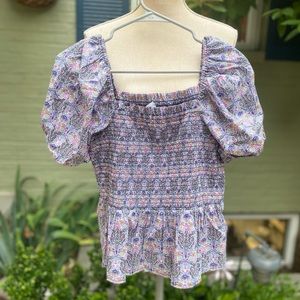 JCREW LIBERTY PRINT BLOUSE